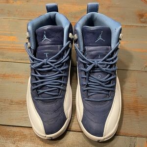 White and blue Indigo Jordan 12 size 9.5. Hardly been worn